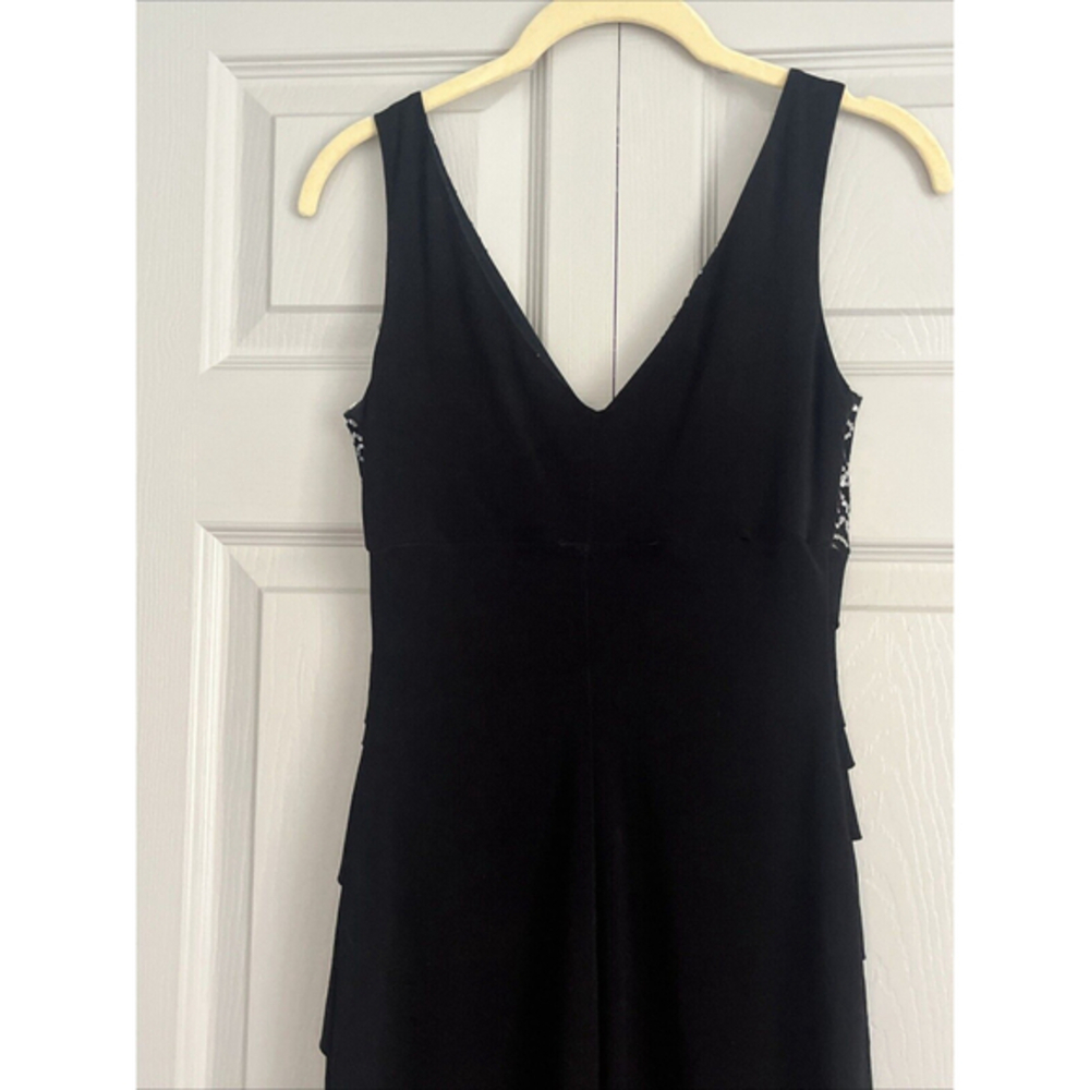 B. Smart Juniors‎ Sleeveless Black Plunge Bodycon Sequin Cocktail Dress Sz Small - Picture 11 of 16